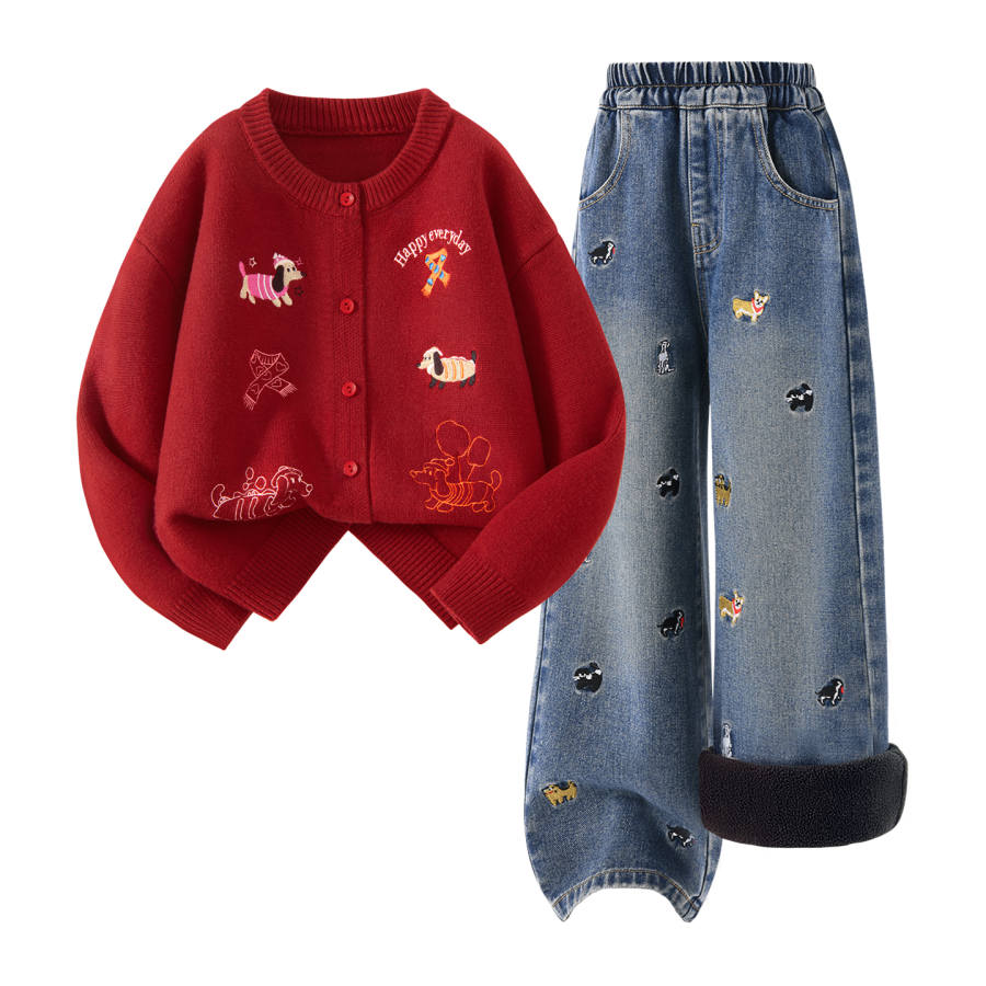 Disney Kids Casual Sportswear Crew Neck Thickened