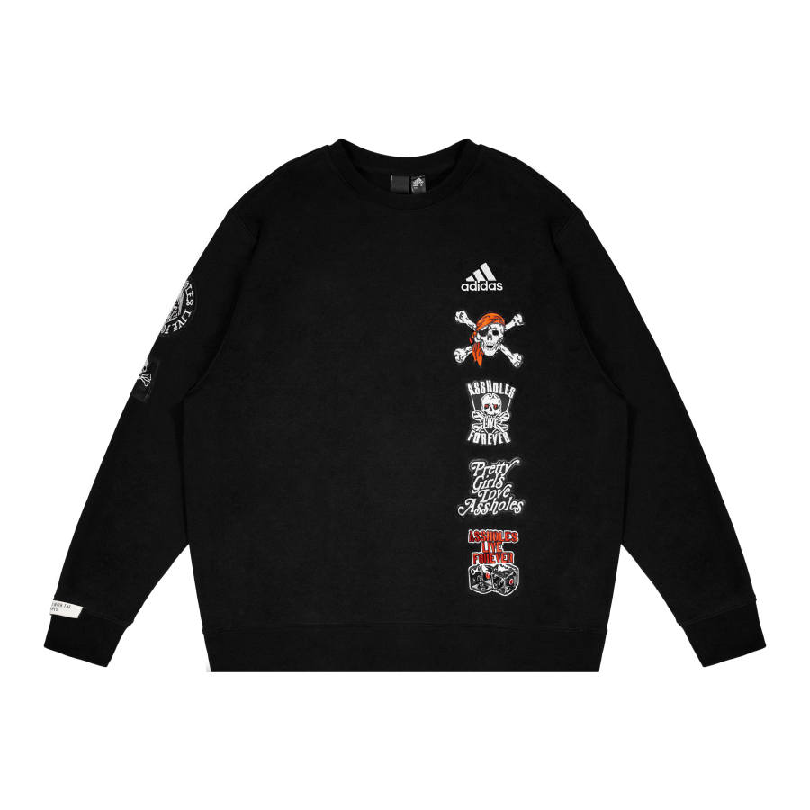 Adidas Adidas Sweatshirts Unisex Black Crew Neck Moderate Regular