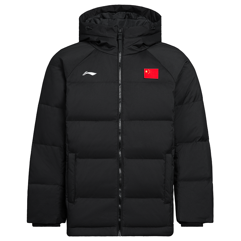 Li-Ning Li Ning Down Jackets Women's Black Hooded Non Detachable Moderate
