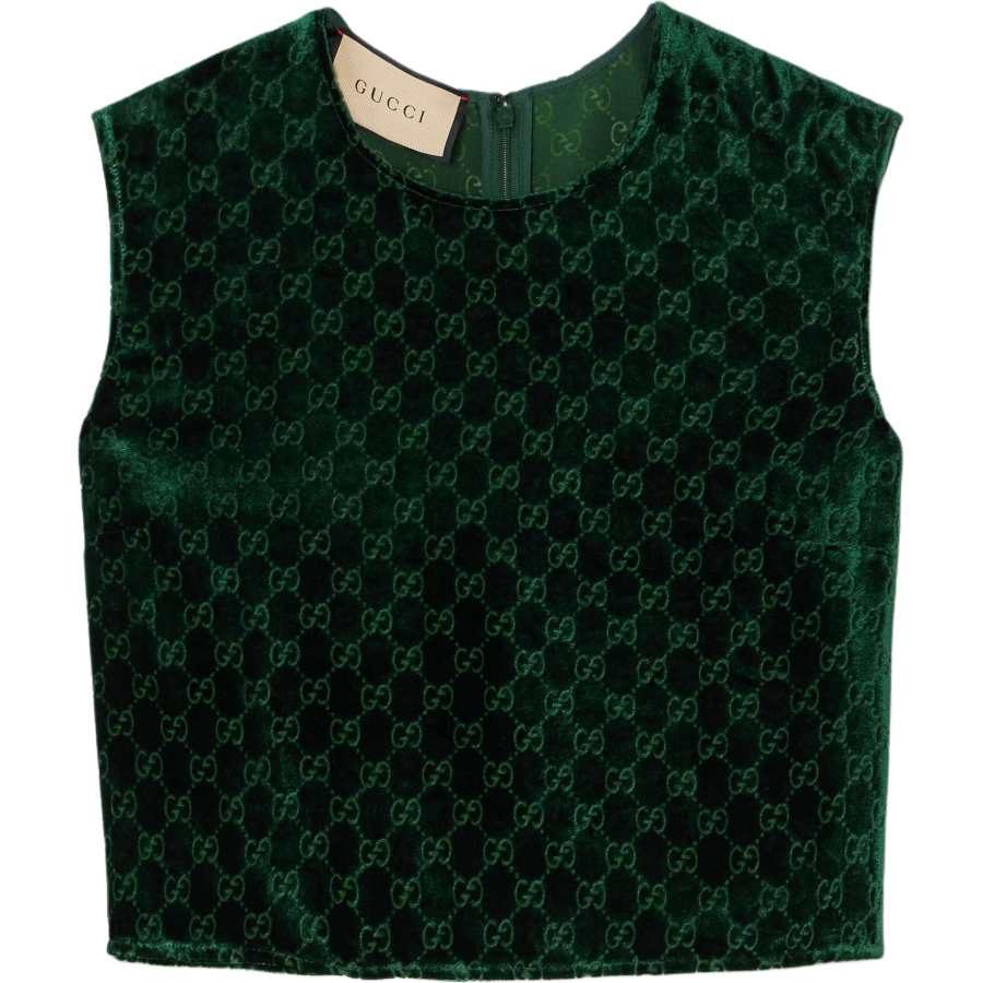 GUCCI SS24 Tank Top Women's Emerald Green