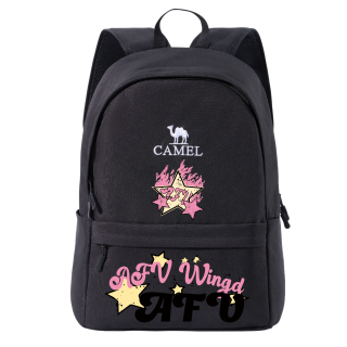 CAMEL Fabric Backpack Unisex Phantom Black