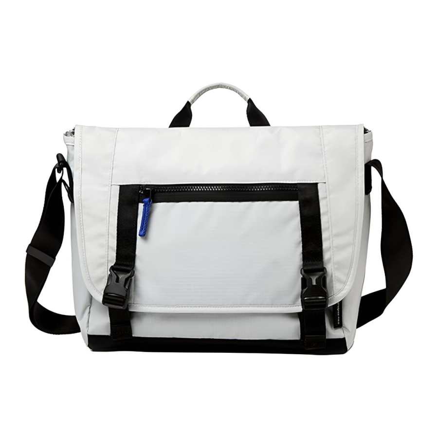 SAMSONITE Nylon Messenger Bag, Shoulder Bag, Crossbody Bag, Handbag Unisex Silver