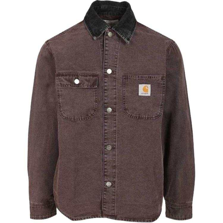 Carhartt Wip Mitch corduroy collar patch shirt