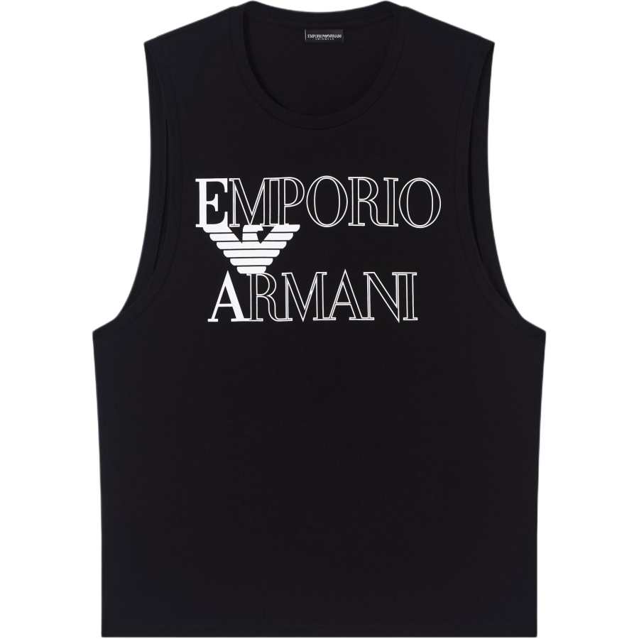 Emporio Armani Bold logo jersey beachwear tank top