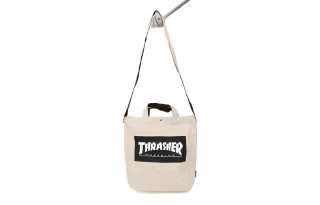 Thrasher Cotton Handheld Tote Bag, Shoulder Bag, Crossbody Bag Unisex Ecru