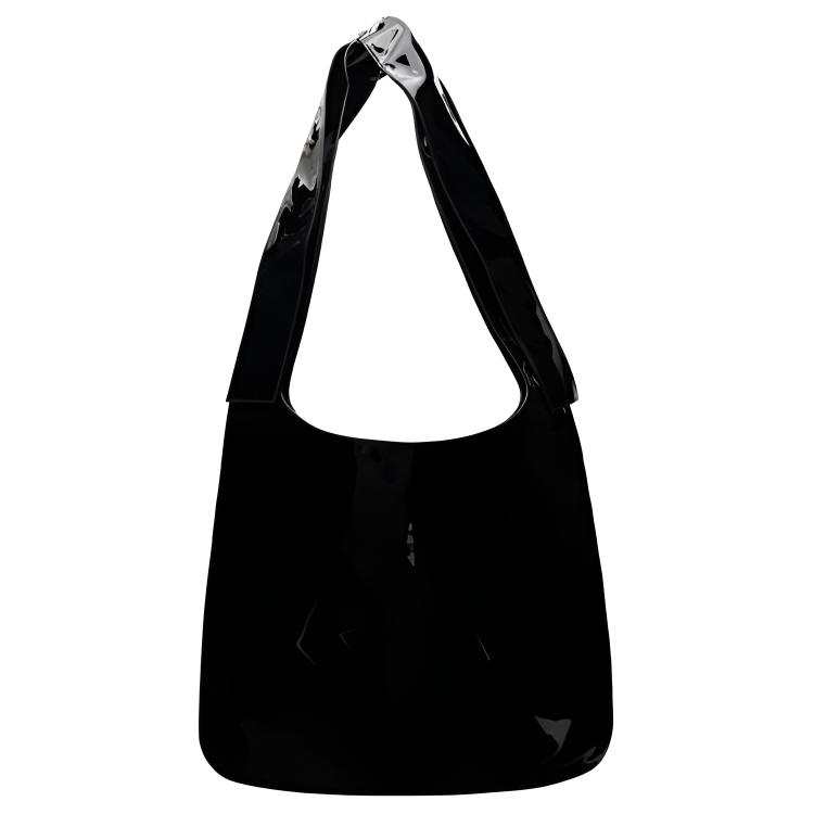 WE11DONE Patent Leather Handbag, Shoulder Bag Women's Black