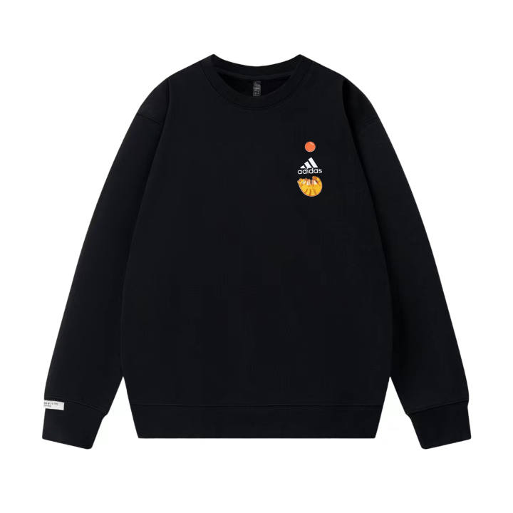 Adidas Adidas LABEL Sweatshirts Unisex Black Crew Neck Moderate Regular