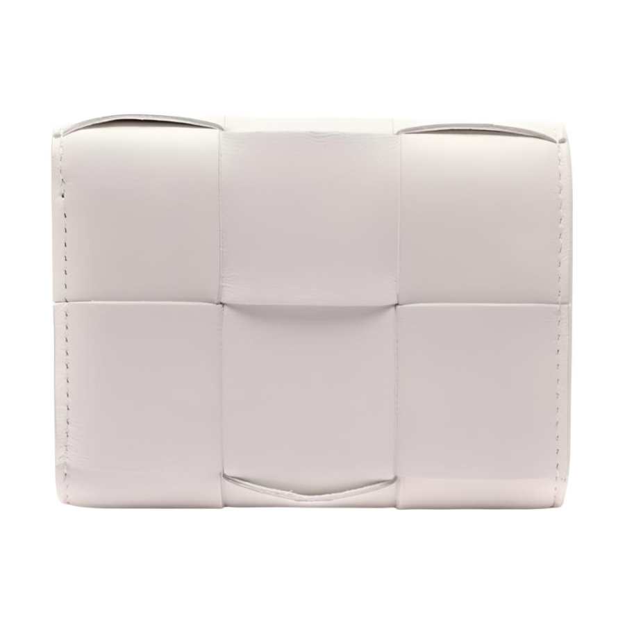 Bottega Veneta CASSETTE Lambskin Wallet Small Women's White