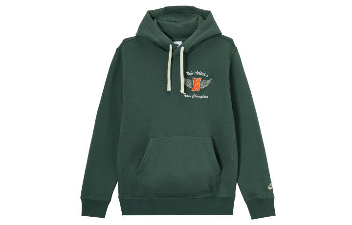 Nike Nike Sportswear Club Comfortable Soft Fleece Lined Pullover Hooded Sweatshirt Men's Vintage Green