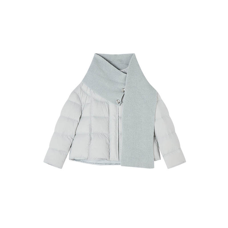 XIANGYING Down Jackets Women's V Neck Thickened Puffer Jacket