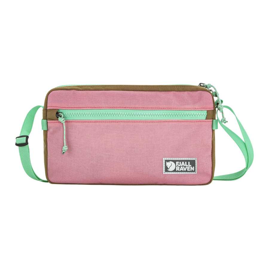 Fjallraven Recycled Polyamide 500D Crossbody Bag, Shoulder Bag Unisex Cherry Blossom Pink & Khaki