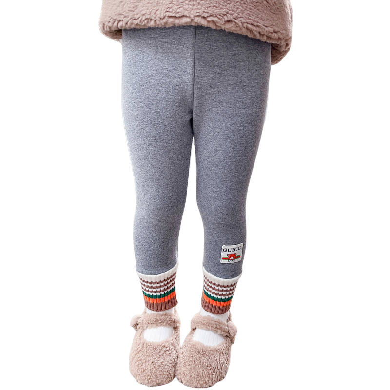 Lanza Casual Leggings Winter Fleece Lined Thermal Trendy Label Pants Children Aged 3 7 Years Old