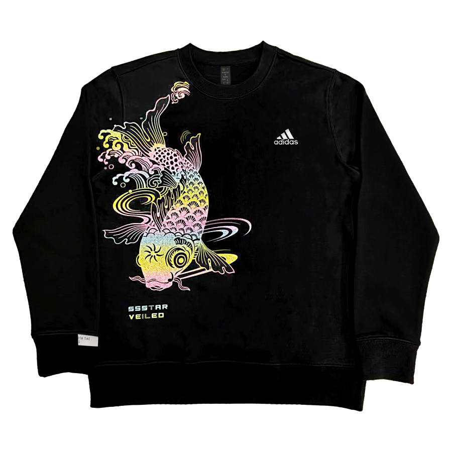 Adidas Adidas LABEL Sweatshirts Unisex Black Crew Neck Moderate Regular