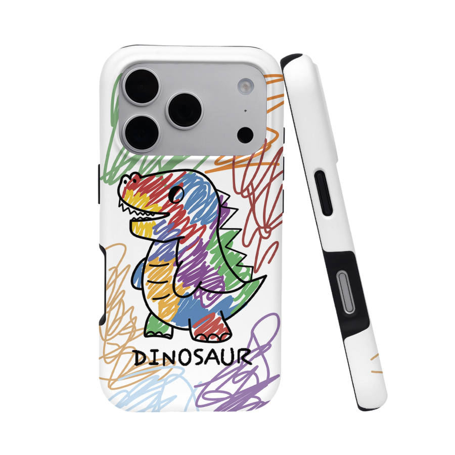 Keshami PC Material Anti Drop/Semi Bag Magnetic Graffiti Dinosaur Phone Cases