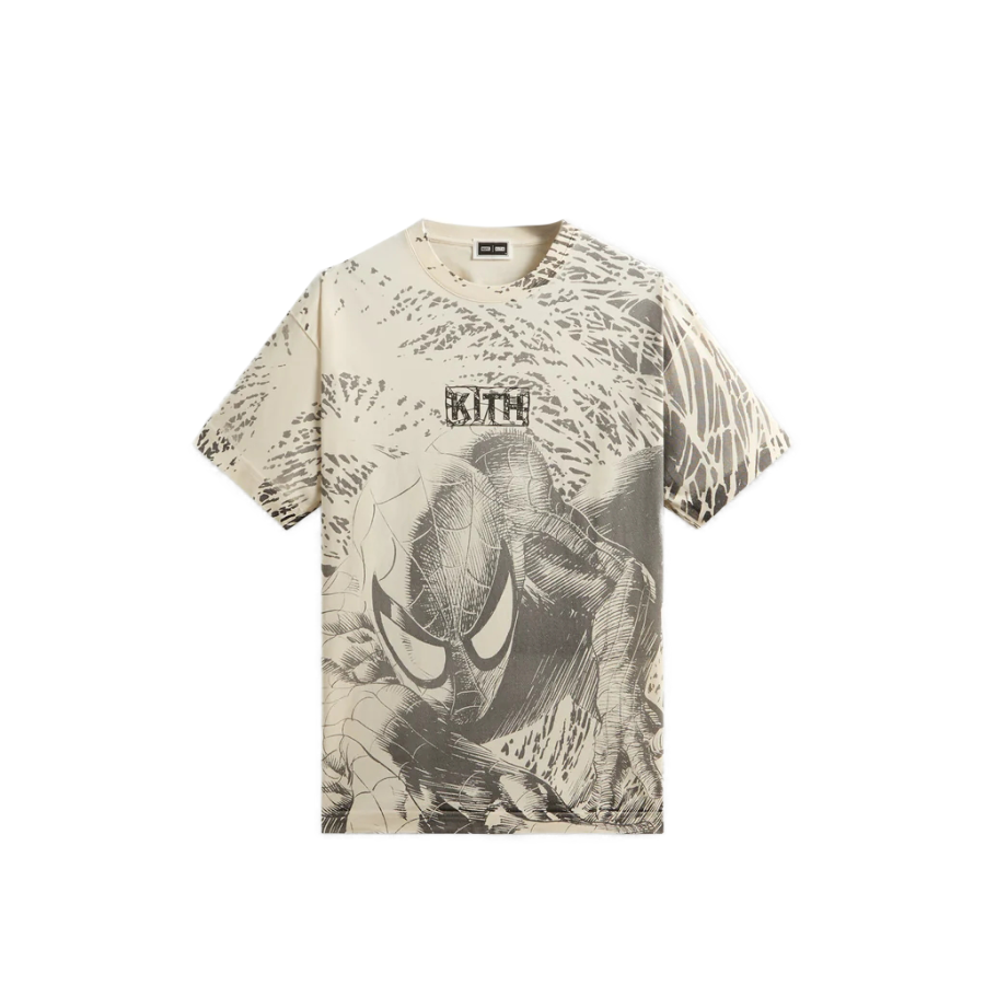 KITH X MARVEL T Shirts Men's Black Crew Neck Moderate Straight Fit