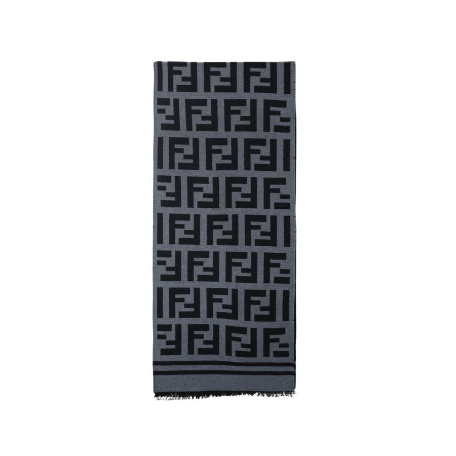 FENDI Ff Motif Frayed-Edge Scarf