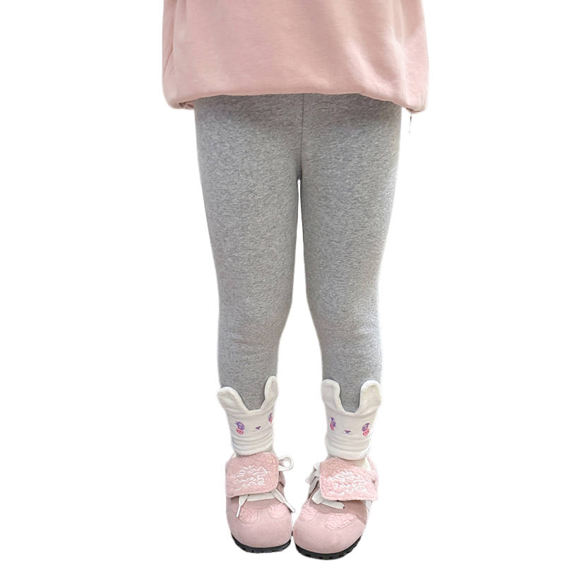 Lanza Casual Leggings Winter Fleece Lined Cartoon Cute Bunny Pants Children Aged 3 7 Years Old