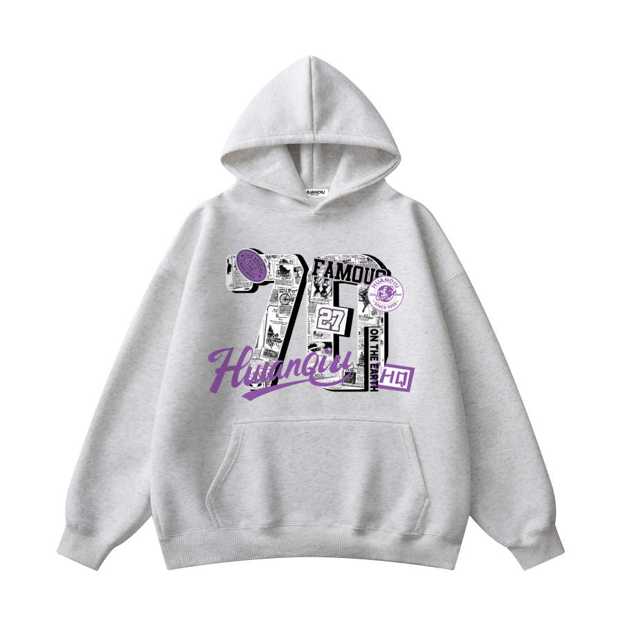 HUANQIU Sweatshirts Unisex Hooded Moderate Heavyweight