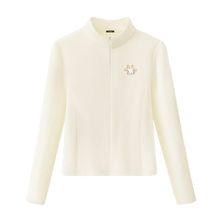 MINISO MINISO Sweatshirts Women's Stand Collar Thickened Regular