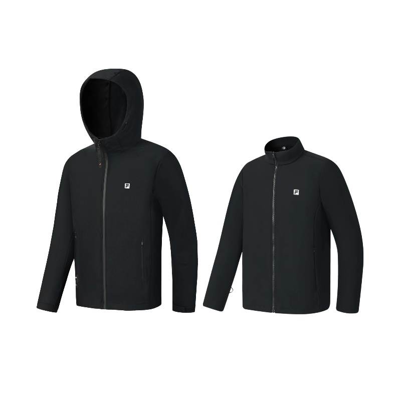 FILA Fitness Jackets Men's Pitch Black Hooded Moderate Other