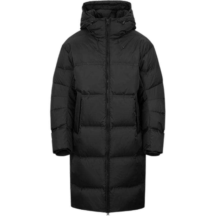 URBAN REVIVO Down Jackets Men's Black Hooded Thickened