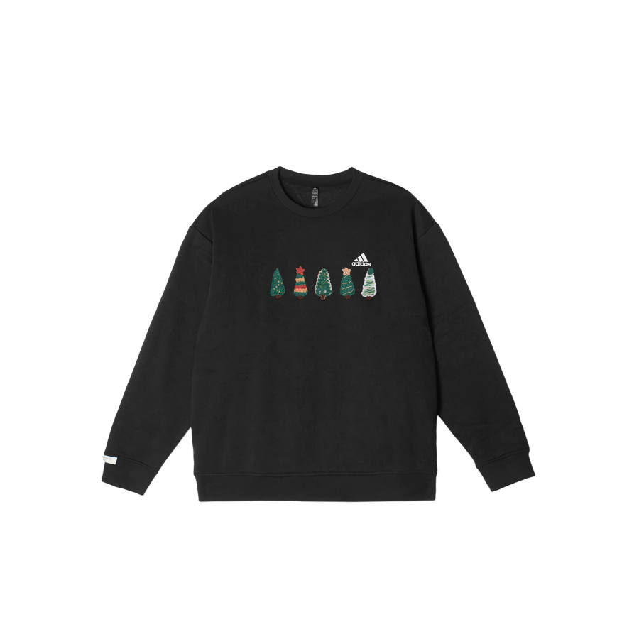 Adidas Adidas LABEL Sweatshirts Unisex Black Crew Neck Moderate Regular