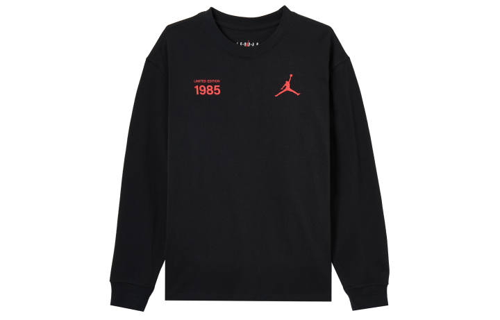 Jordan Jordan T Shirts Men's Black Crew Neck Moderate Straight Fit