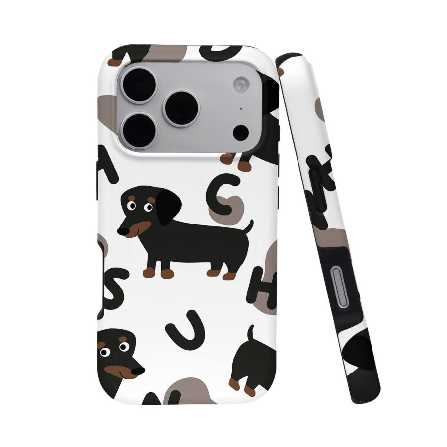 Keshami Keshami PC Material Drop Resistant Style/Half Coverage Magnetic Letter Puppy Phone Cases