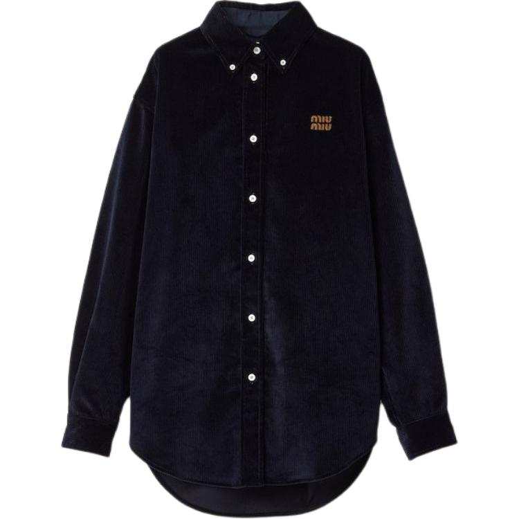 Miu Miu Corduroy Oversized Poplin Shirt
