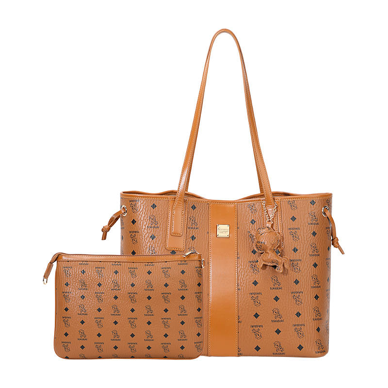 Sanrio Synthetic Leather Handbag, Tote Bag, Shoulder Bag Women's Brown