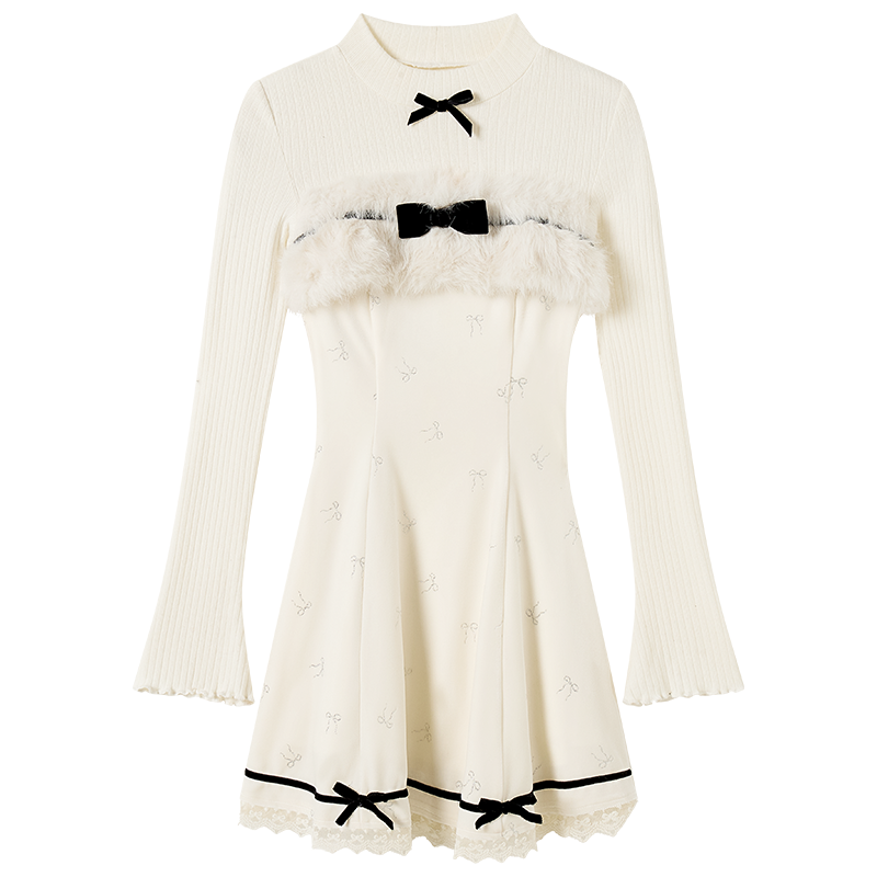 Fabric Pig Long Sleeved Dress Women's