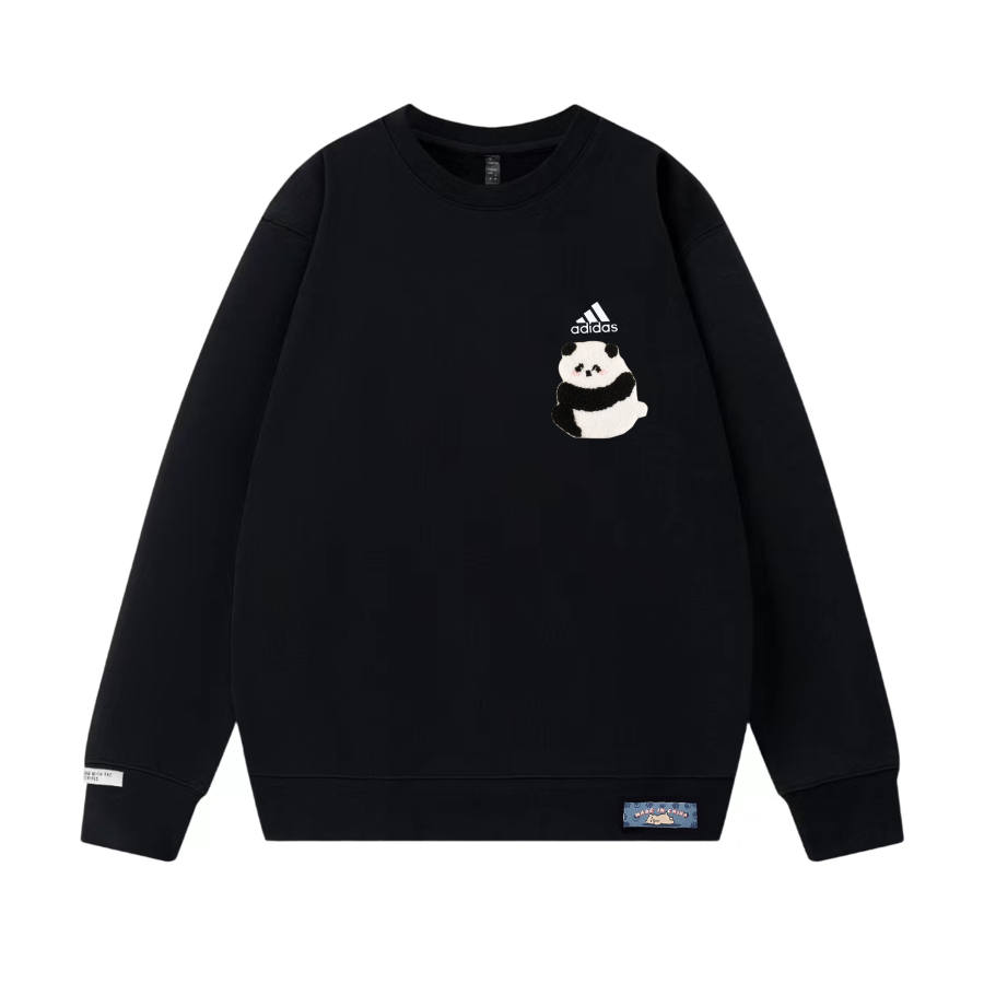 Adidas Adidas LABEL Sweatshirts Unisex Black Crew Neck Moderate Regular