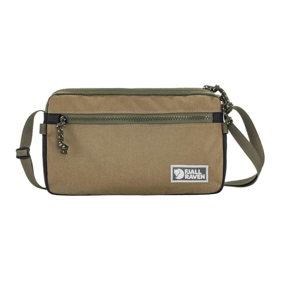Fjallraven 500D Recycled Nylon Crossbody Bag, Shoulder Bag Unisex Green & Earth Yellow