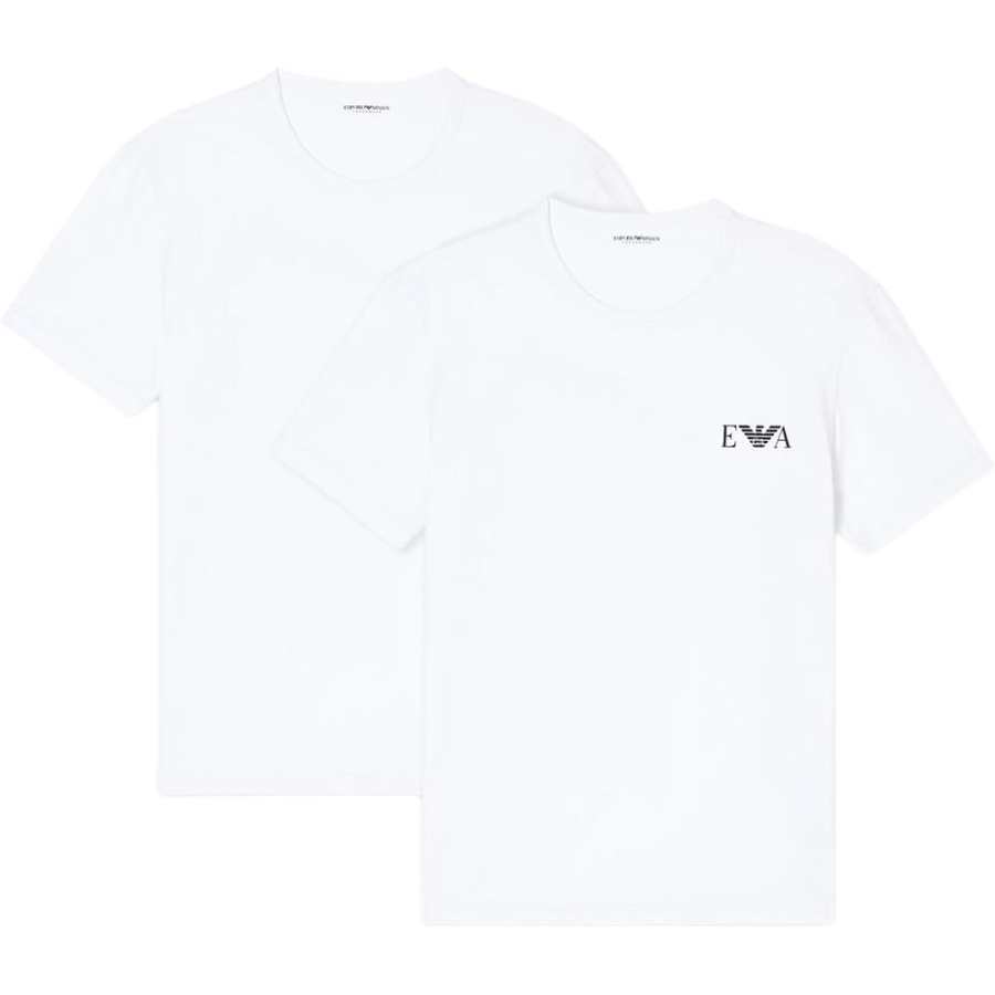 Emporio Armani Two-pack of stretch jersey fitted loungewear T-shirts