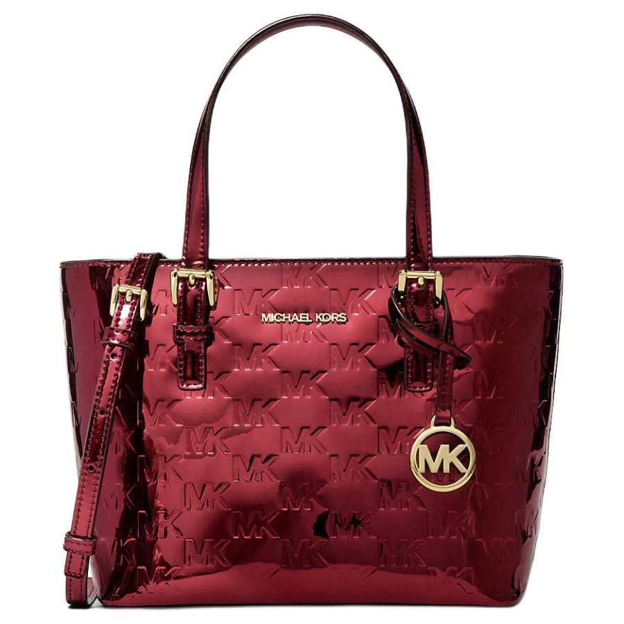 MICHAEL KORS Jet Set Pu One Shoulder Handbag Mini Women's Cherry