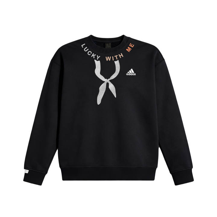 Adidas Adidas LABEL Sweatshirts Unisex Black Crew Neck Moderate Regular