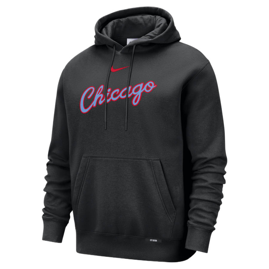 Nike Nike Chicago Bulls City Edition Men's Nike Basketball Club Pull Over Hoodie