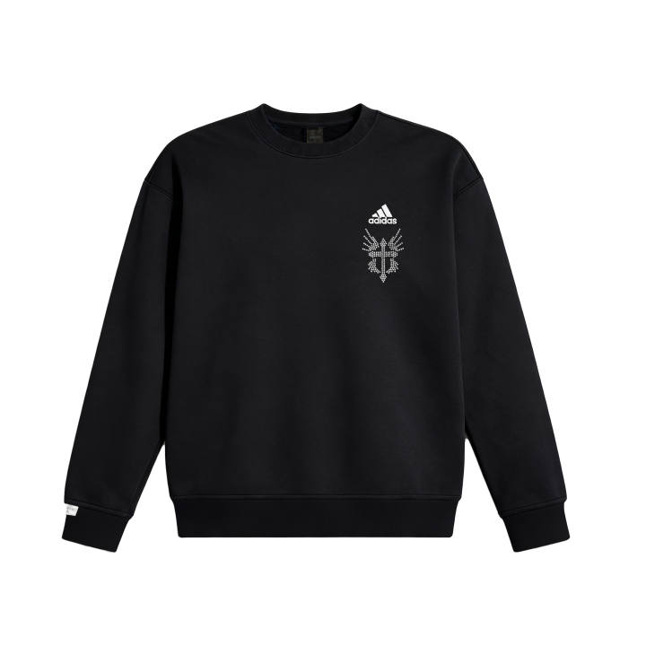 Adidas Adidas LABEL Sweatshirts Unisex Black Crew Neck Moderate Regular