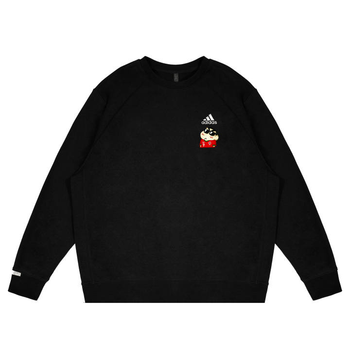 Adidas Adidas LABEL Sweatshirts Unisex Black Crew Neck Moderate Regular