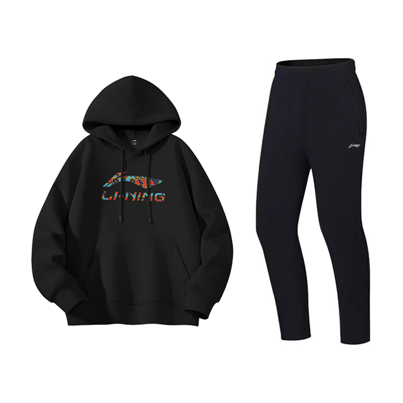 Li-Ning Li Ning Casual Sportswear Unisex Black+Black