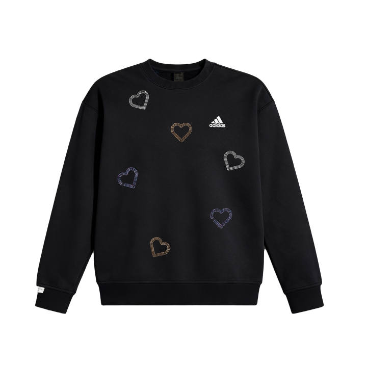 Adidas Adidas LABEL Sweatshirts Unisex Black Crew Neck Moderate Regular