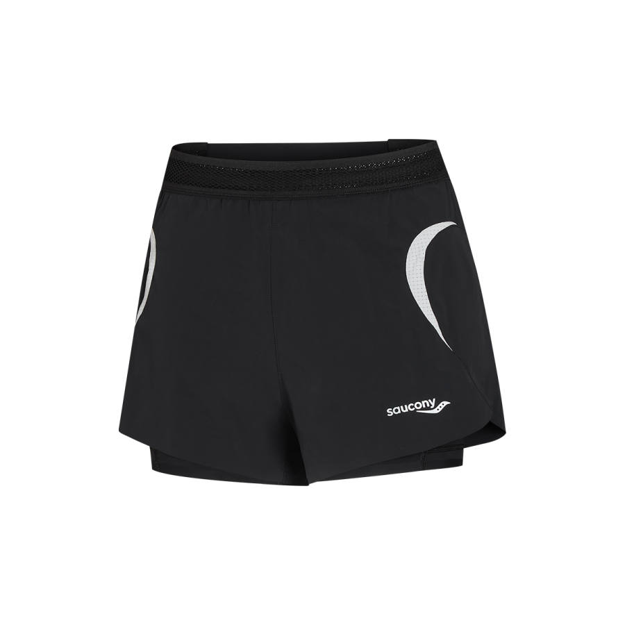 Saucony Sports Shorts Women's Jet Black Moderate