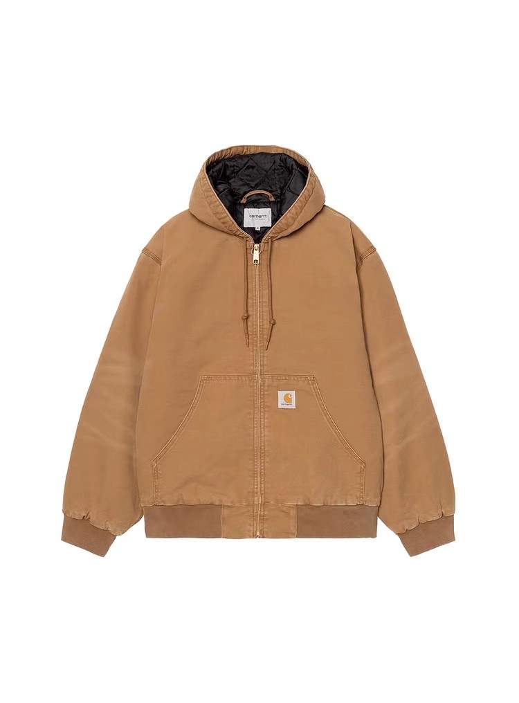 Carhartt WIP Jackets Men's BWX/Coffee Hooded Non Detachable Moderate