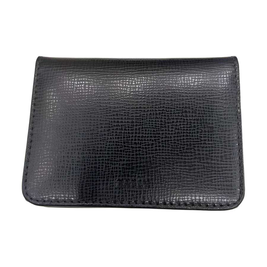 BALLY Cow Leather Clutch Wallet Women's Black