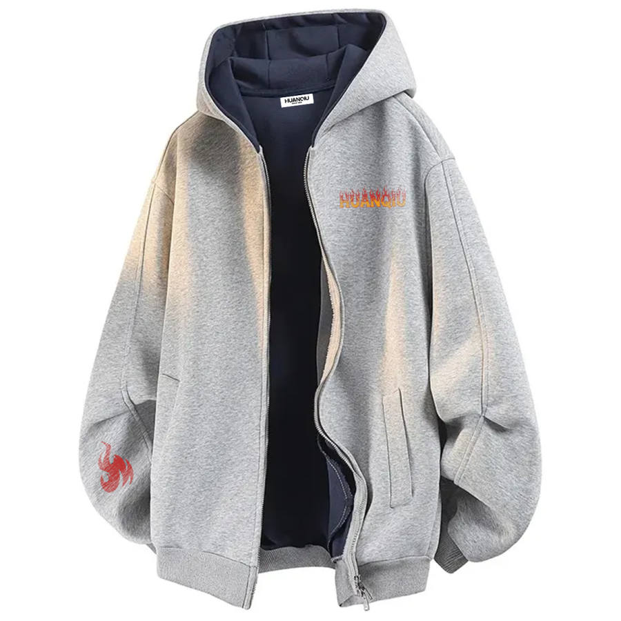HUANQIU Sweatshirts Unisex Hooded Thickened Heavyweight