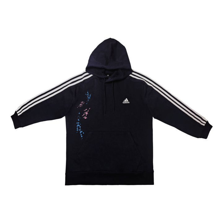 Adidas Adidas Sweatshirts Unisex Ink Blue Hooded Moderate Regular