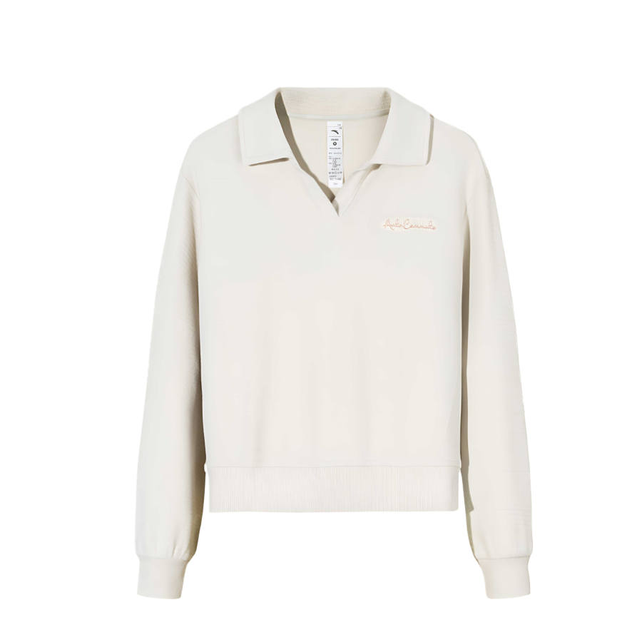 ANTA Sweatshirts Women's Triumph Gray Lapel Moderate Regular