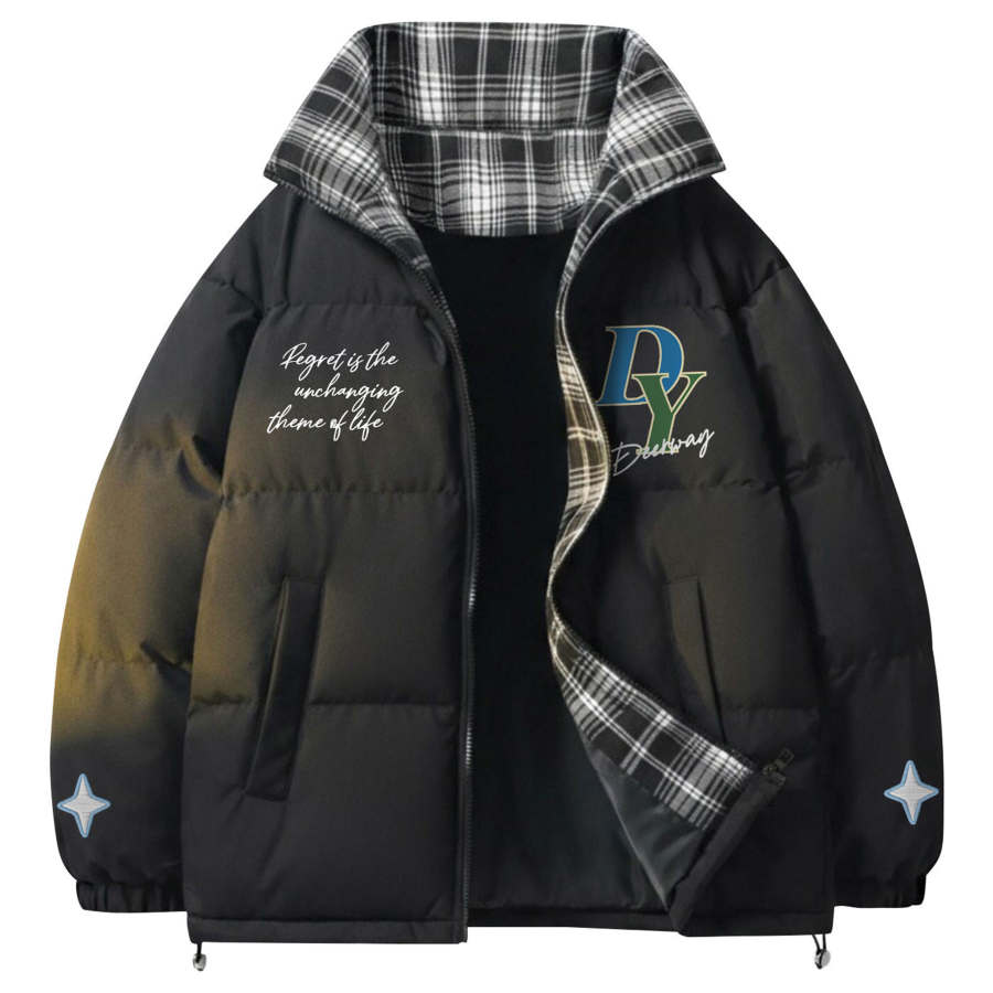 DEERWAY Puffer Jackets Unisex Stand Collar Moderate Padded Puffer Jacket