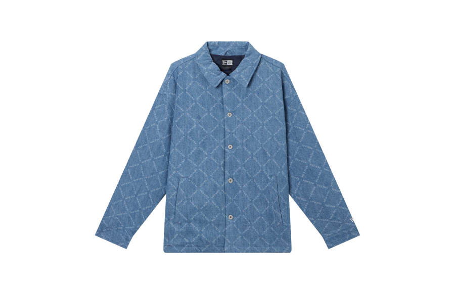New Era Puffer Jackets Unisex Blue Lapel Moderate Straight Fit