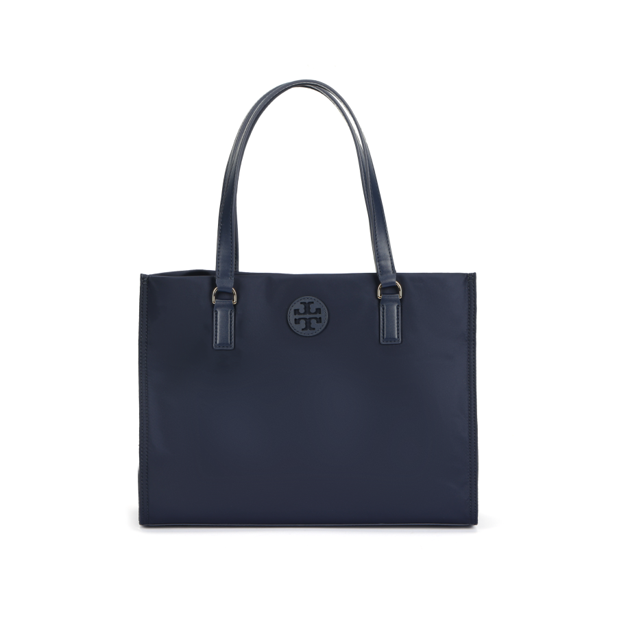 TORY BURCH Ella Nylon Tote Bag, Shopping Bag, Handbag Small Unisex Marine Blue